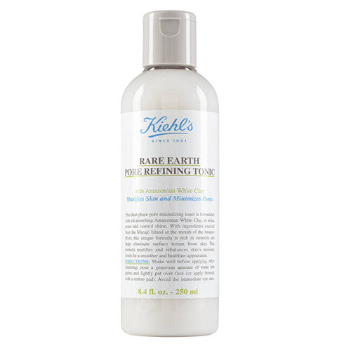 Kiehls Rare Earth Pore Refining Tonic is a skin tonic that reduces excess shine.