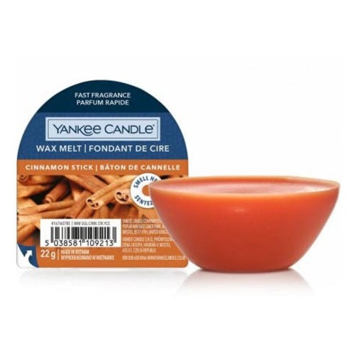 Yankee Candle cinnamon stick wax with melted lid - aromatic wax for aromatic lamps