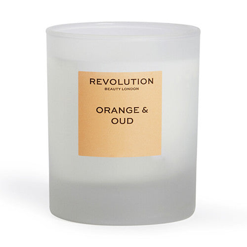Revolution Home orange and agarwood scented candle