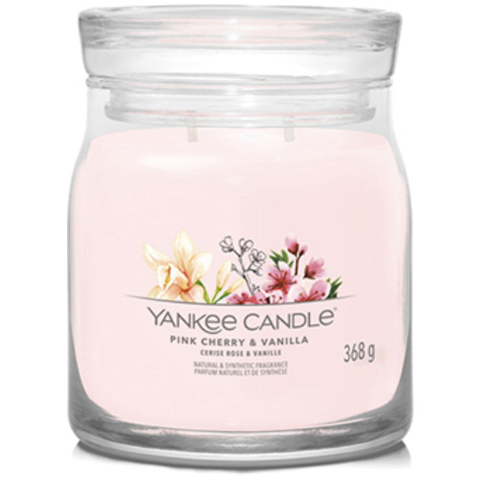 Yankee Candle „Pink Cherry & Vanilla“ firminė žvakė (rožinė vyšnia ir vanilė)