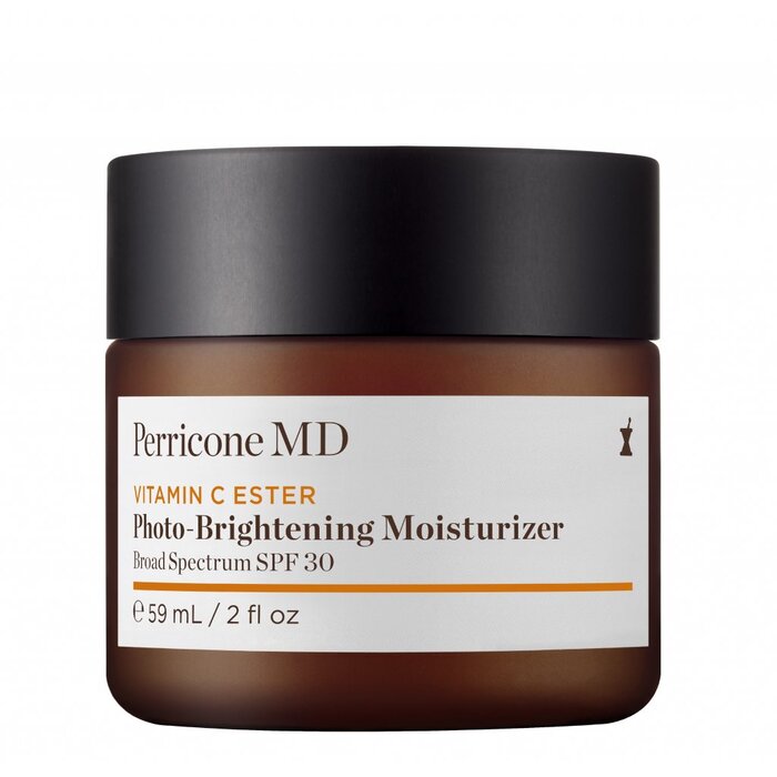Perricone MD Vitamin C ester photo-lightening moisturizer with SPF 30 moisturizing brightening cream for face, neck and decollete area.