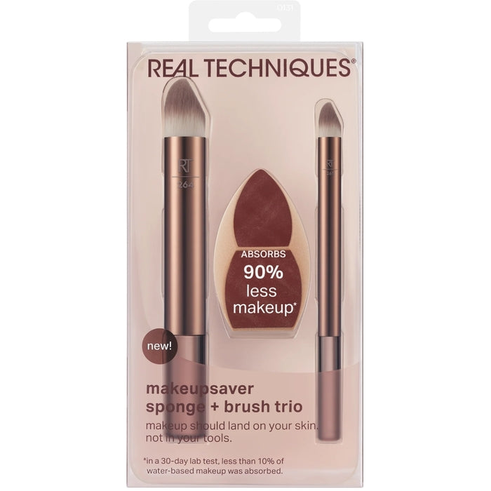Real Techniques Makeupsaver's trio of sponges and brushes