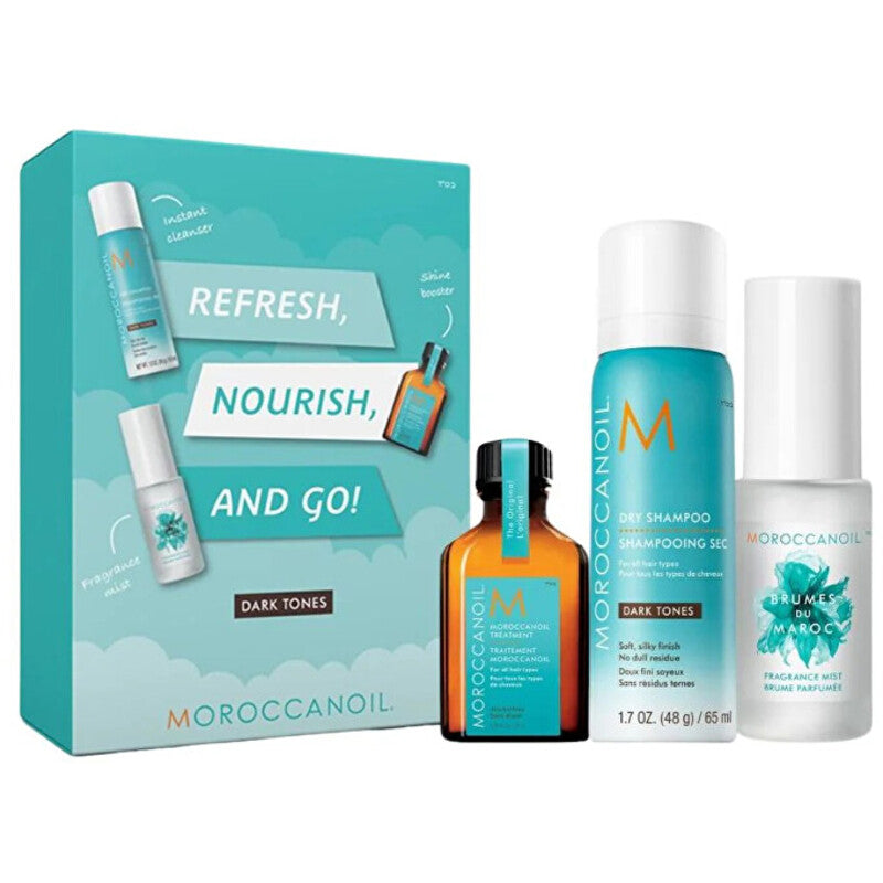 "Moroccanoil Refresh, Nourish and Go-Dark Tones" set gift set