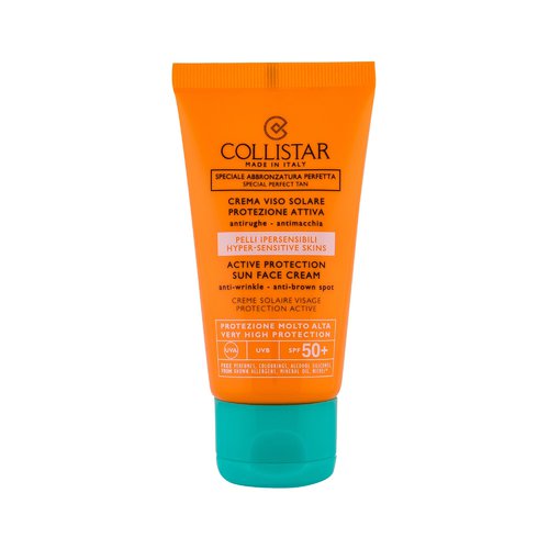 „Collistar Special Perfect Tan Active Protection Sun Face SPF50“ – veido apsaugos nuo saulės priemonė