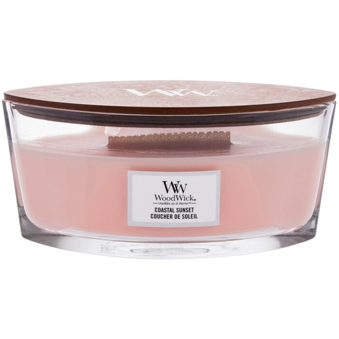 „WoodWick Coastal Sunset Ship“ (saulėlydis pakrantėje) - kvapni žvakė