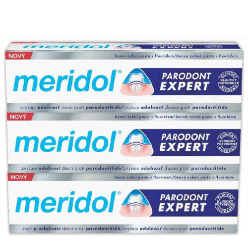 Meridol Paradont Expert Tripack dantų pasta (3 vnt) - Dantų pasta nuo kraujavimo dantenų ir periodontito