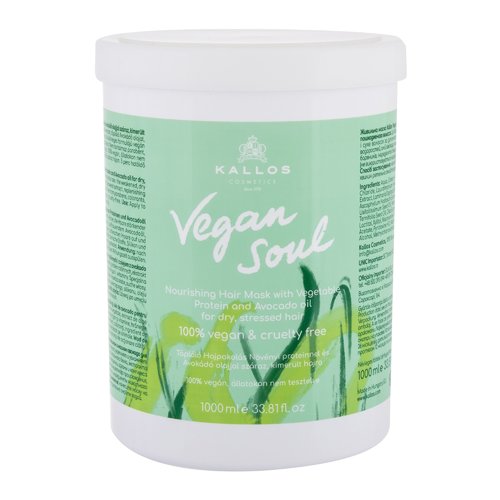 Kallos Vegan Soul nourishing hair mask is a nourishing mask for dry hair.