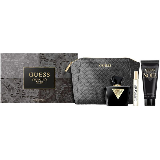 Guess Seductive Noir Gift set EDT 75 ml, body lotion 100 ml, miniature EDT 15 ml and cosmetic bag