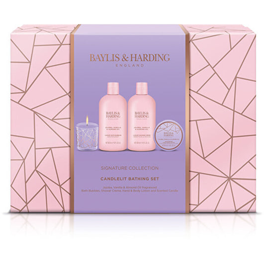 „Baylis & Harding Signature Collection“ žvakių apšviestas maudymosi rinkinys (jojoba ir vanilė)