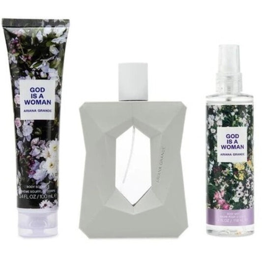 Ariana Grire God Is A Woman dovanų rinkinys EDP 100ml, body cream 100ml ir kūno dulksna 118ml