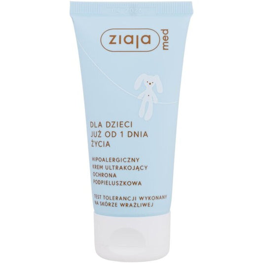 Ziaja Med Kids Hypoallergenic Ultra Soothing Cream – raminantis ir apsauginis kremas vystyklų sričiai.
