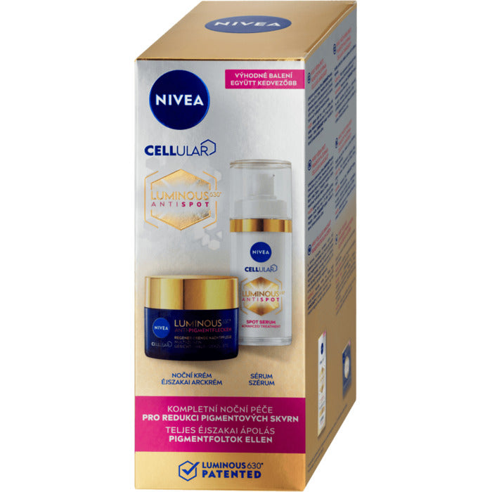 Nivea Cellular Luminous 630 rinkinys nuo spuogų