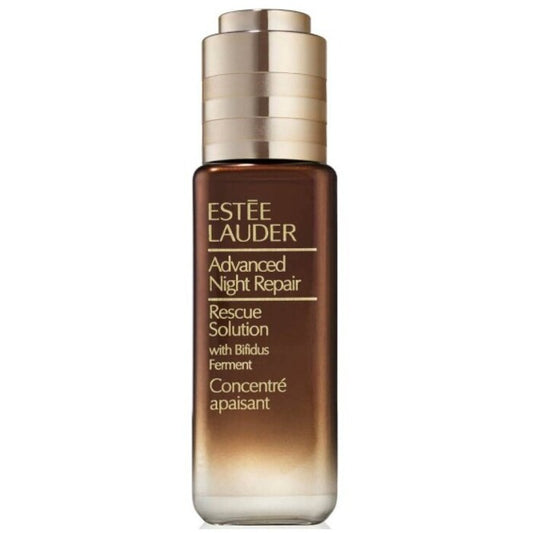Estee Lauder „Advanced Night Repair Rescue Solution“ serumas su 15 % bifido fermentų – raminamasis koncentratas jautriai odai.