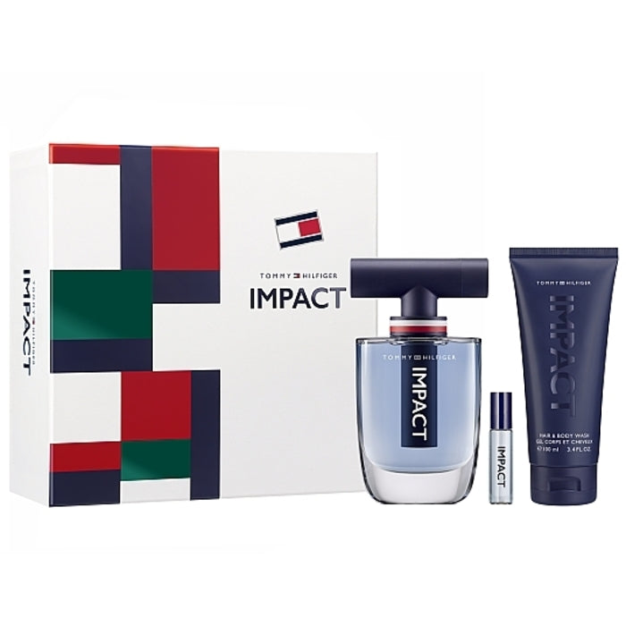 Tommy Hilfiger Impact Dovanų Rinkinys EDT 100 ml, dušo gelis 100 ml ir mini EDT 4 ml