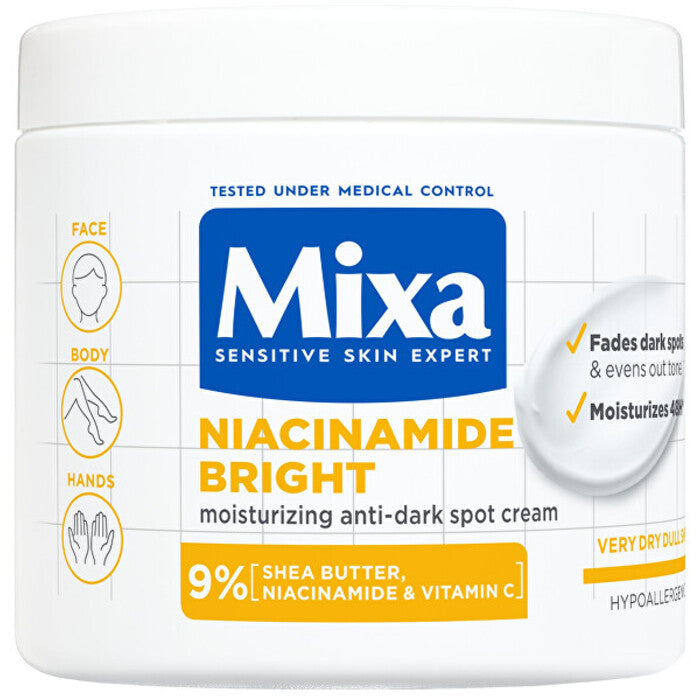 Mixa Niacinamide Bright drėkinamasis kremas nuo tamsių dėmių