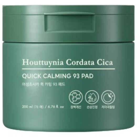 Tony Moly Houttuynia Cordata Cica Quick Calming 93 padai (70 vnt.) - Raminamieji veido padai