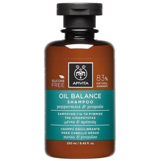 Apivita Oil Balance šampūnas – giliai valantis šampūnas riebiai galvos odai