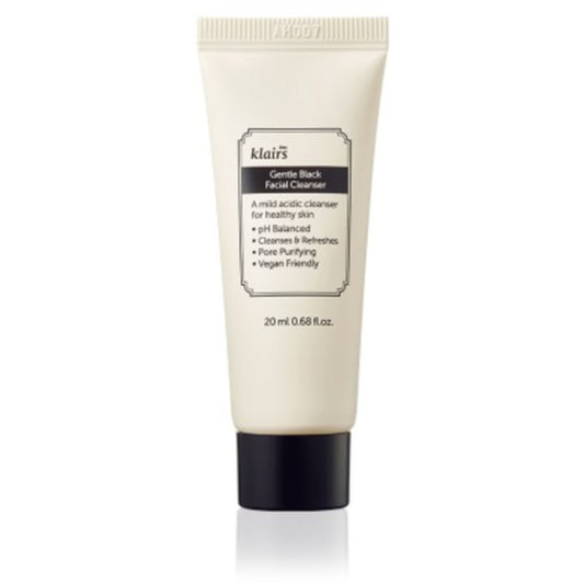 Mieli „Klairs Gentle Black“ veido valiklis – švelnus valomasis gelis jautriai odai