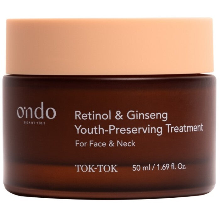 Ondo Beauty 36.5 TOK-TOK Retinol & Ginseng Youth Preserving Treatment – ​​stangrinantis veido ir kaklo kremas