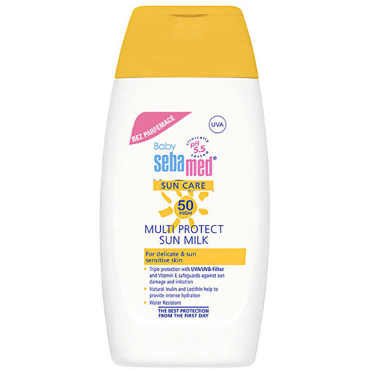 Sebamed Baby Multi Protect Sun Milk OF 50+ - Pienas nuo saulės be kvepalų