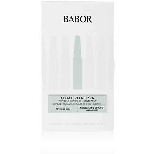 Babor Algae Vitalizer ampulių koncentratai – ampulės sausai ir papilkėjusiai odai