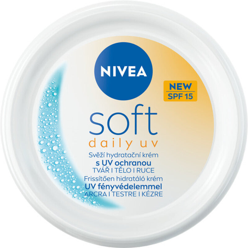 „Nivea Soft Daily UV Cream“ – drėkinamasis kremas su apsauga nuo UV spindulių SPF 15.