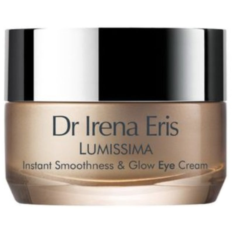 Dr. Irena Eris Lumissima Instant Smoothness & Glow paakių kremas – skaistinamasis ir lyginamasis paakių kremas briržiai odai.