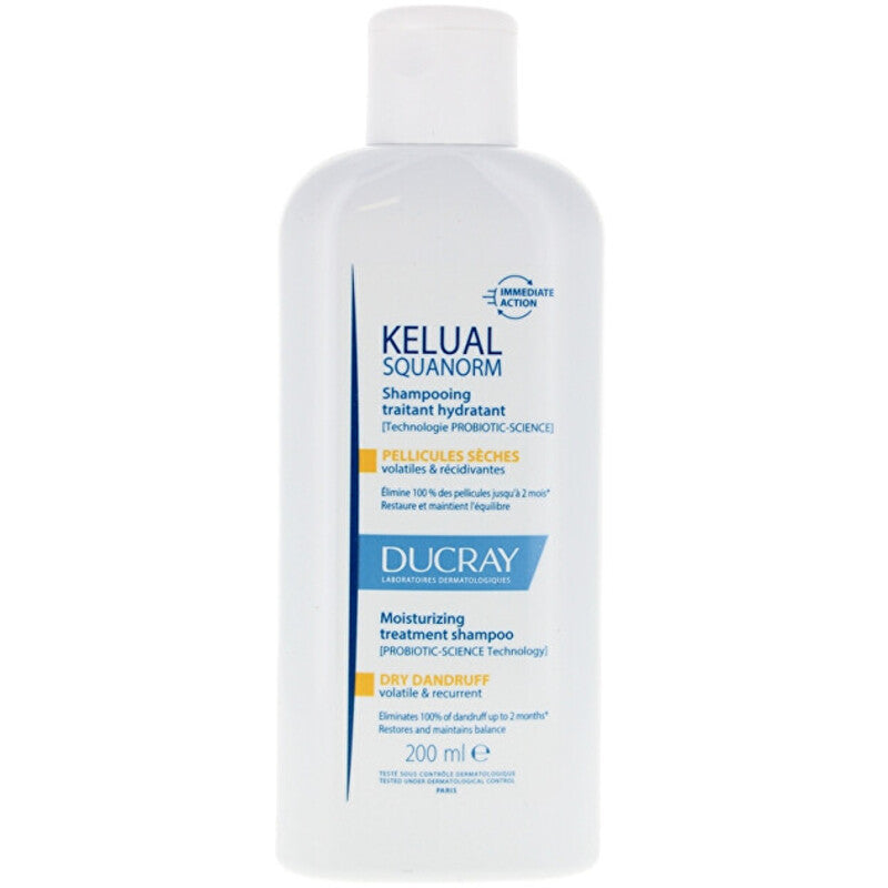 Ducray Kelual Squanorm drėkinamasis šampūnas nuo sausų pleiskanų