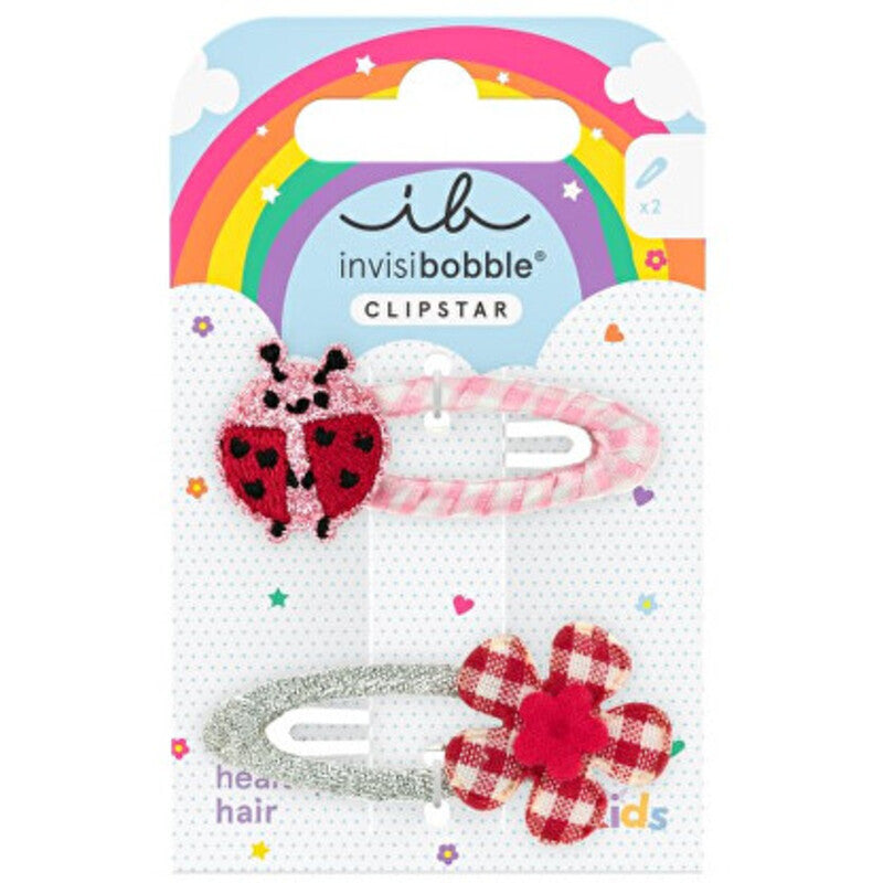 Invisibobble Snap Clip Kids Happy Ladybird - plaukų segtukas 2 vnt