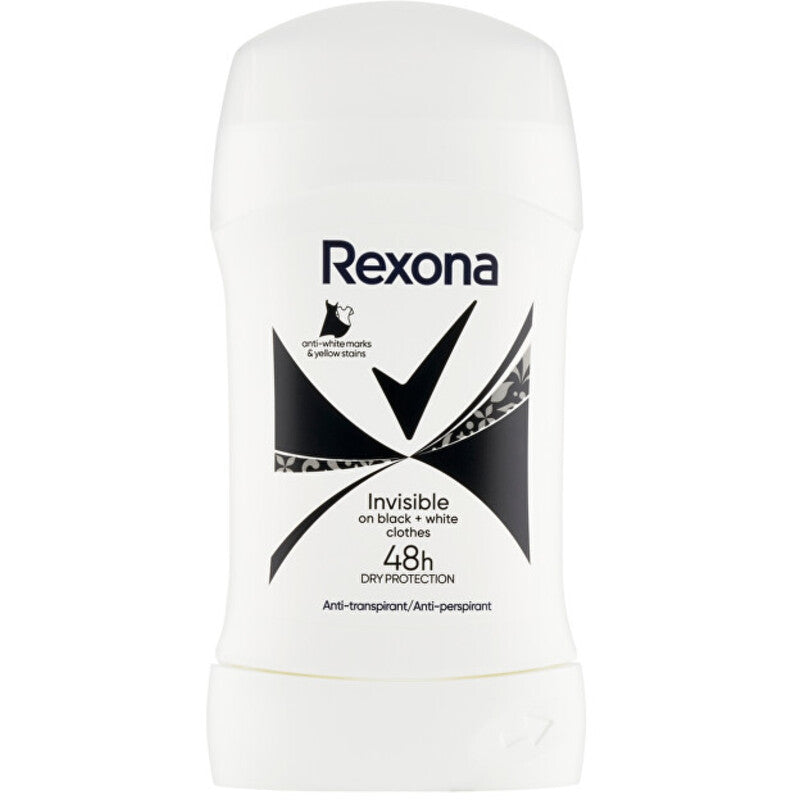 „Rexona Invisible Black & White“ antiperspirantas – kietos konsistencijos antiperspirantas