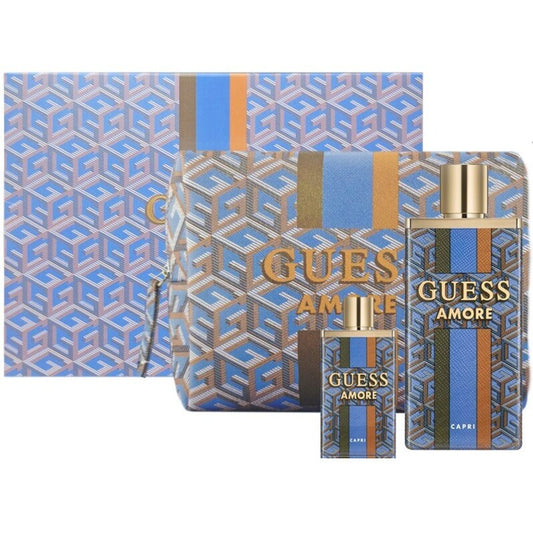 Guess Amore Capri Dovanų Rinkinys EDT 100 ml, mini EDT 7.5 ml ir kosmetinė