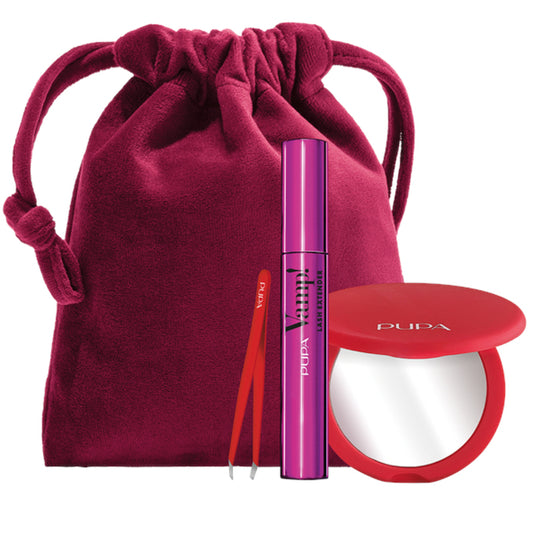 Pupa Blakstienų tušo rinkinys „Lash Extender“ – dovanų rinkinys su pincetu ir veidrodėliu