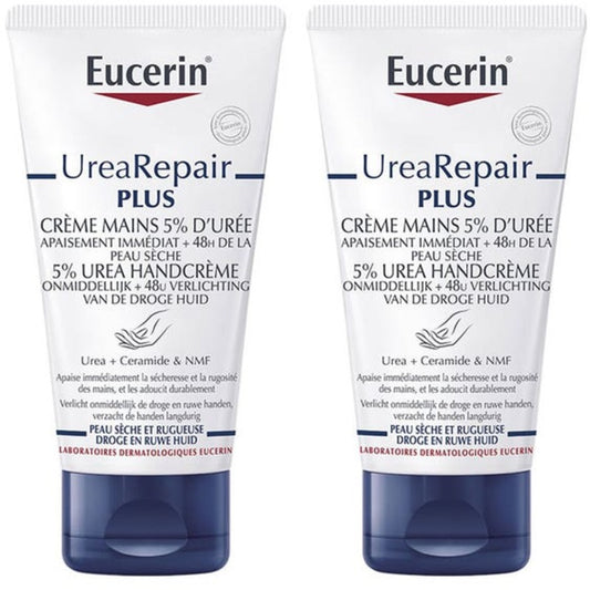 Eucerin „Urea Repair PLUS“ 5 % šlapalo rankų kremas – regeneruojamasis rankų kremas