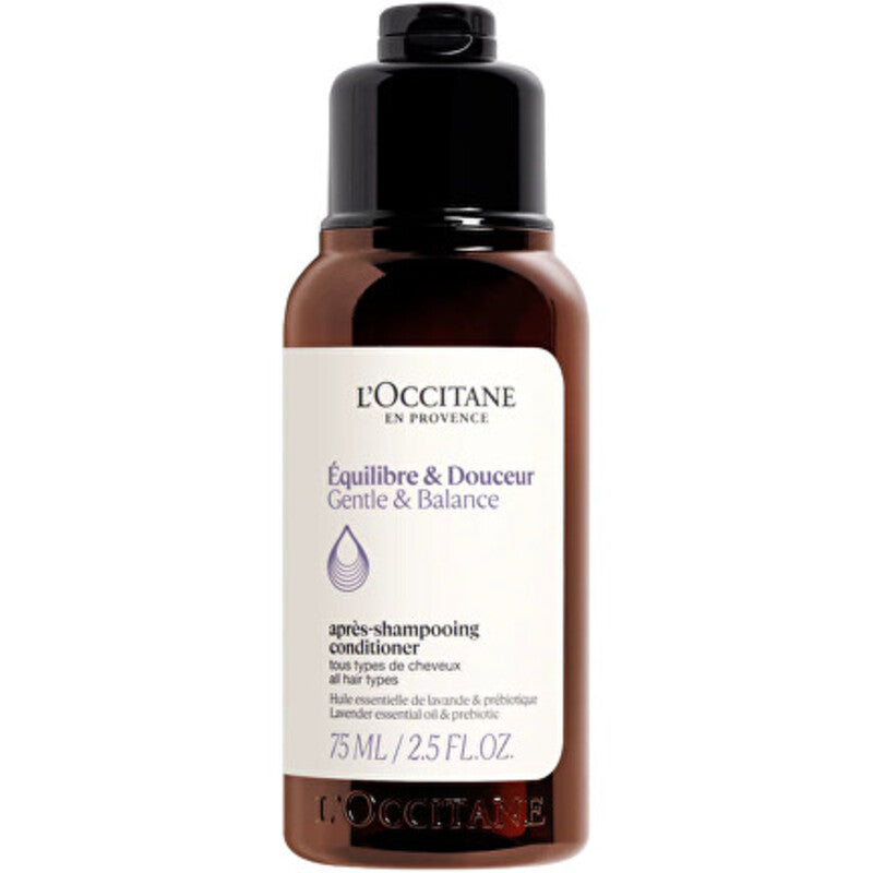 L´occitane Švelnus ir balansuojantis kondicionierius – kondicionierius, atkuriantis galvos odos pusiausvyrą.