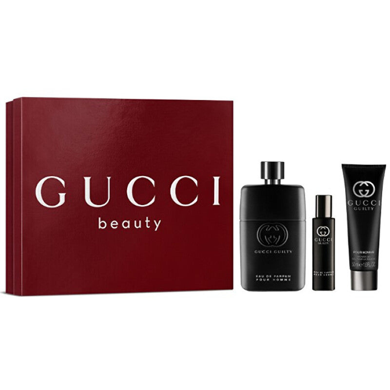 Gucci Guilty Pour Homme Eau de Parfum Dárková sada EDP 90 ml, sprchový gel 50 ml a miniaturka EDP 15 ml
