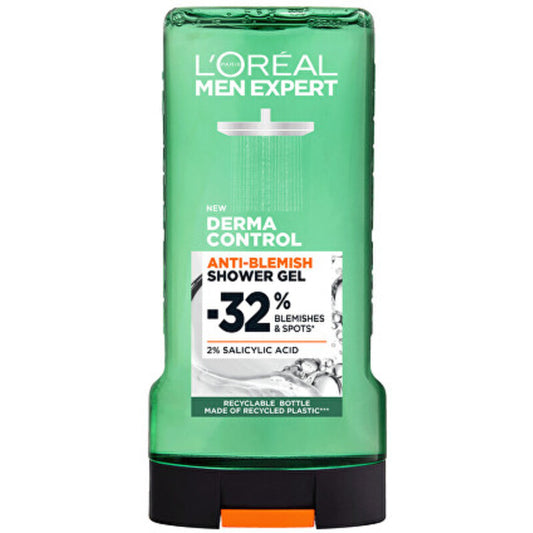 L´Oréal „Men Expert Derma Control“ dušo želė nuo spuogų – dušo želė odos netobulumams